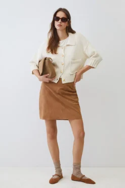 eseOese FALDA MIDI SUEDE DYLAN