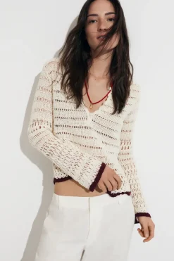 eseOese JERSEY CROCHET CARMELA