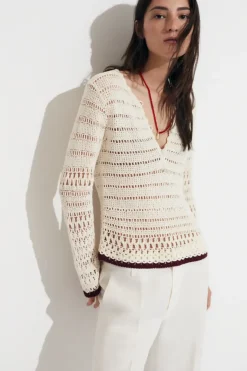 eseOese JERSEY CROCHET CARMELA